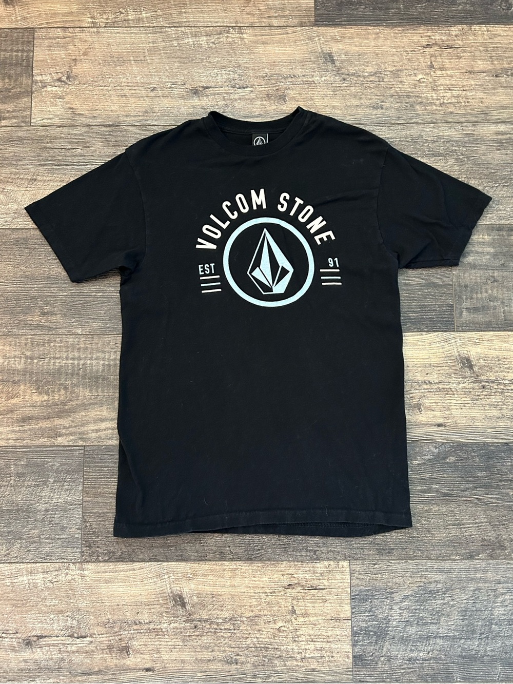 Vintage Y2K Volcom Stone Black T-Shirt Men’s Size Medium Grunge Skater Vibe